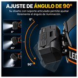 Lámpara Minera Recargable 7 Modos Ángulo Ajustable 90° - Gadgets y Tecnología en Fralugio México — imagen 3 de 7