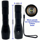 Lámpara Táctica LED T6 5000 Lúmenes Efecto Patrulla - Gadgets y Tecnología en Fralugio México — imagen 4 de 5
