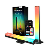 Lámparas LED RGBIC Pack 2 Barras 24cm para TV y Monitor Gamer App Bluetooth Música