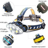 Linterna Lámpara de cabeza Led Linterna Minera Recargable Usb 8 Led