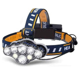 Linterna Lámpara de cabeza Led Linterna Minera Recargable Usb 8 Led