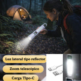Linterna LED Recargable con Gancho y Zoom - Gadgets y Tecnología en Fralugio México — imagen 3 de 4