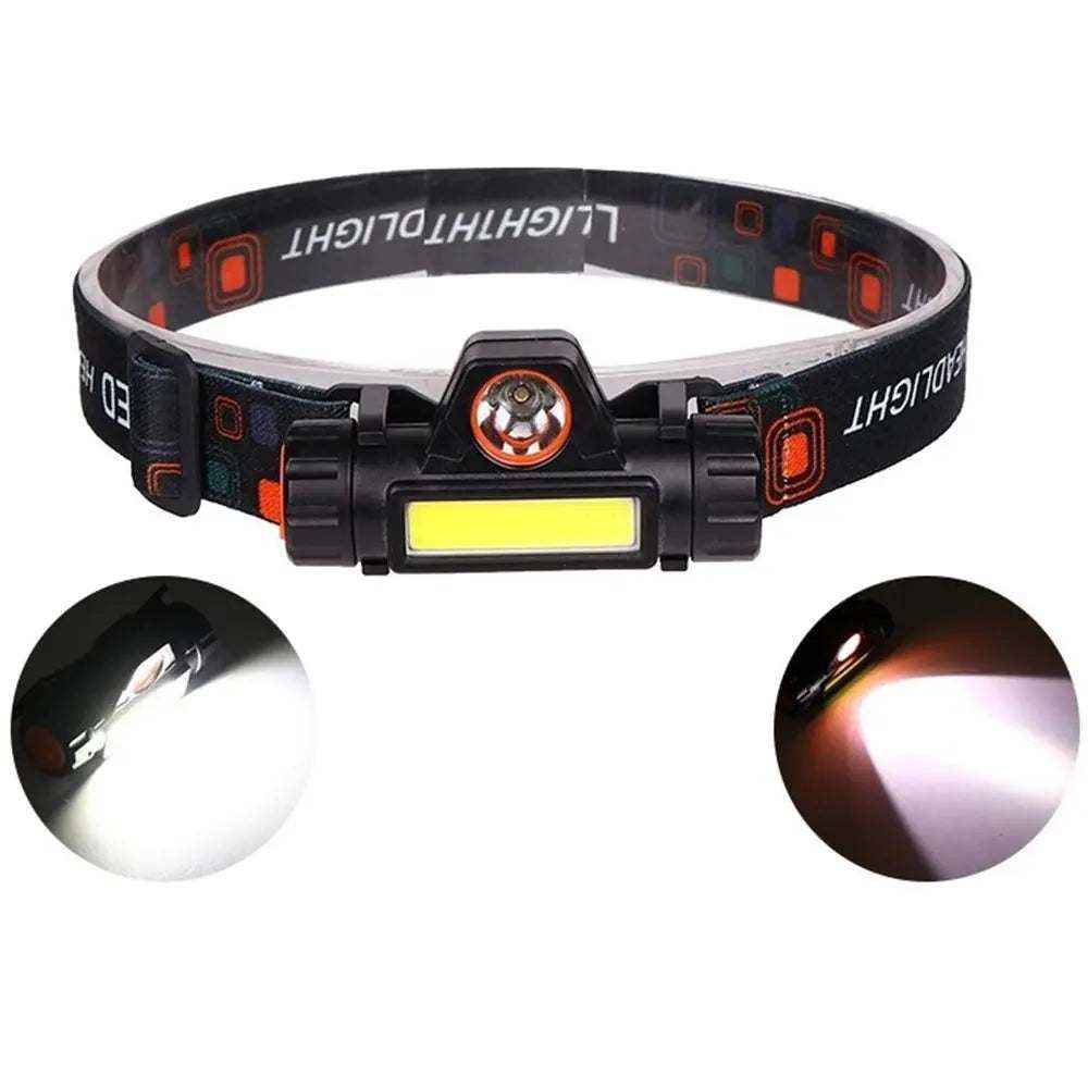 Linterna Minera de cabeza Frontal Led Usb Recargable Lámpara Para Acampar