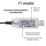 Luces LED Decorativas Auto Ojos y Sonrisa 11 Modos USB - Gadgets y Tecnología en Fralugio México — imagen 2 de 4