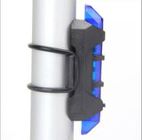 Luz LED Azul Trasera para Bici Recargable USB - Gadgets y Tecnología en Fralugio México — imagen 3 de 4