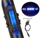 Luz LED Azul Trasera para Bici Recargable USB - Gadgets y Tecnología en Fralugio México — imagen 2 de 4