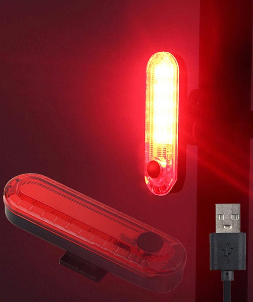 Luz Roja Trasera para Bicicleta Recargable USB - Gadgets y Tecnología en Fralugio México