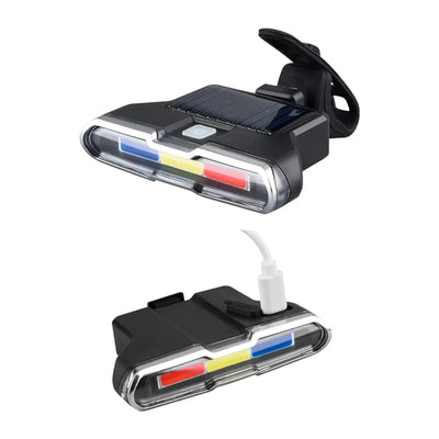 Luz Trasera Bici Efecto Patrulla USB Solar - Gadgets y Tecnología en Fralugio México