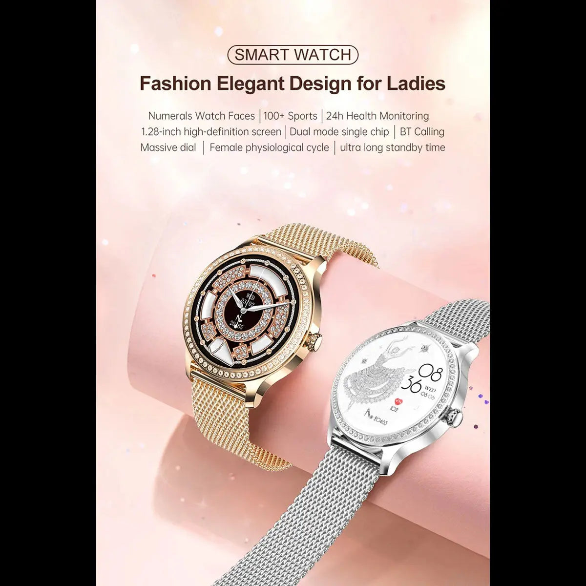 Reloj Inteligente Smartwatch Fralugio Lw105 Para Dama Deluxe Fralugio