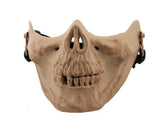 Máscara mandíbula con diseño de calavera en color caqui — imagen 1 de 2