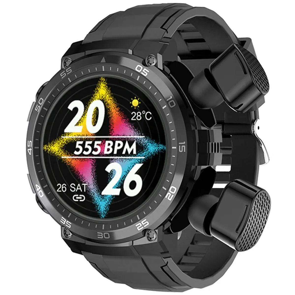 Smartwatch Reloj 3 En 1 M68 Fralugio Mp3 90mb Audífonos Tws Fralugio