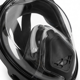 Detalle del visor anti-empañante y la zona de respiración de la máscara de snorkel integral — imagen 3 de 5