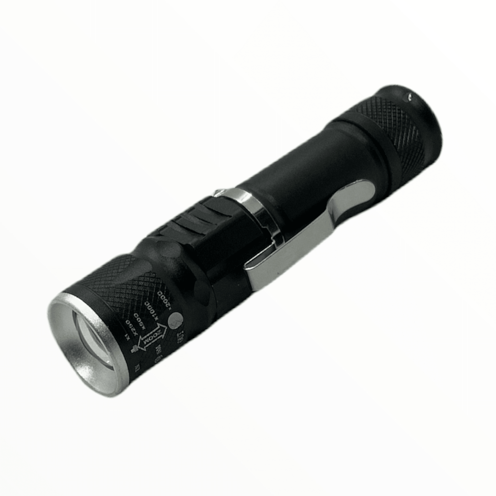 Mini Lámpara Táctica USB 1200 Lúmenes con Clip - Gadgets y Tecnología en Fralugio México