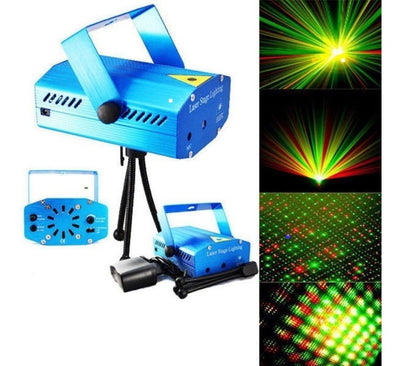 Mini Proyector Láser Rojo y Verde con Figuras de Puntos - Gadgets y Tecnología en Fralugio México