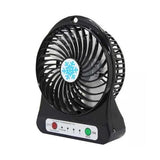 Mini ventilador portátil recargable con luz LED y 3 velocidades — imagen 2 de 5