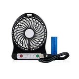 Mini ventilador portátil recargable con luz LED y 3 velocidades — imagen 3 de 5