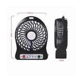 Mini ventilador portátil recargable con luz LED y 3 velocidades — imagen 5 de 5