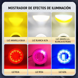 Faro explorador LED con lente lupa y modos multicolor para moto, bicicleta o ATV — imagen 7 de 7