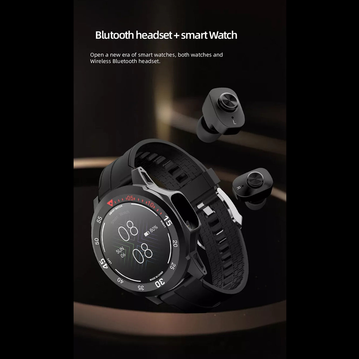 Reloj Smart Watch N15 2 En 1 Con Audífonos Tws Mp3 Exp 64gb