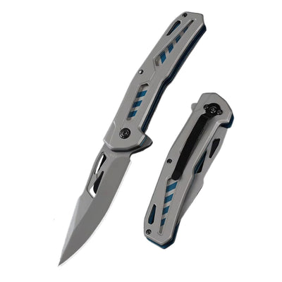 Navaja Plegable EDC Outdoor 22 cm Detalles Azules - Gadgets y Tecnología en Fralugio México