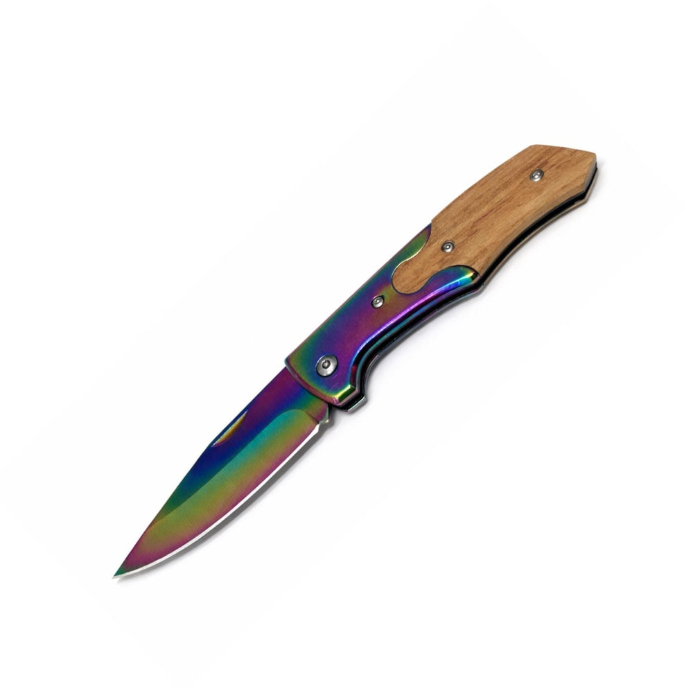 Navaja Plegable Rainbow Mango Tipo Madera EDC - Gadgets y Tecnología en Fralugio México
