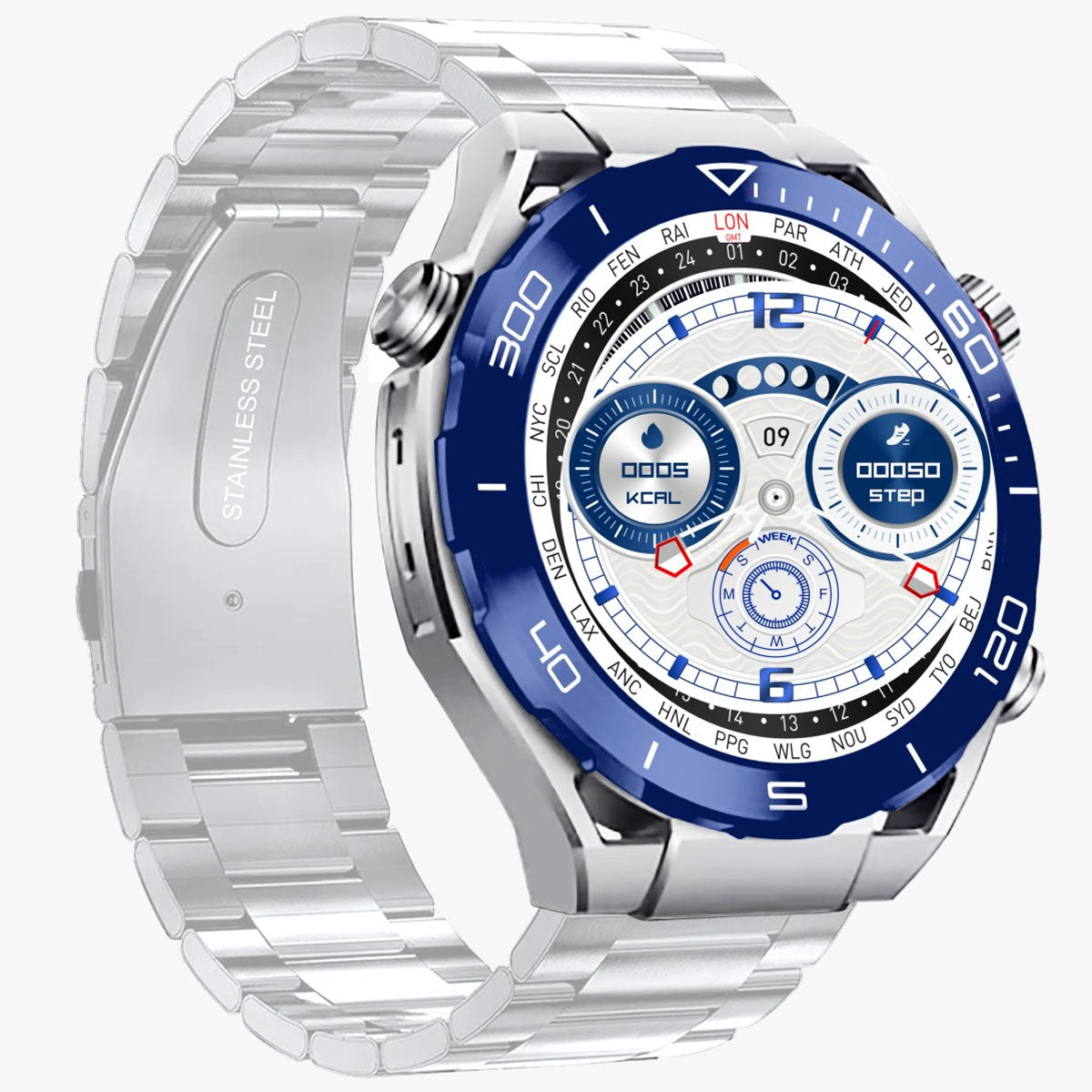 Smartwatch Reloj P9 Ultimate Fralugio Nfc Brújula Hr Bp Nfc