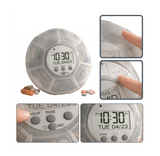 Pastillero con Alarma, Dispensador de Pastillas Configuración de Recordatorios de Voz para Tiempos de Medicación - Gadgets y Tecnología en Fralugio México — imagen 2 de 4