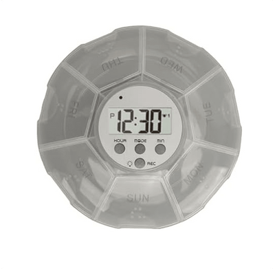 Pastillero con Alarma, Dispensador de Pastillas Configuración de Recordatorios de Voz para Tiempos de Medicación - Gadgets y Tecnología en Fralugio México