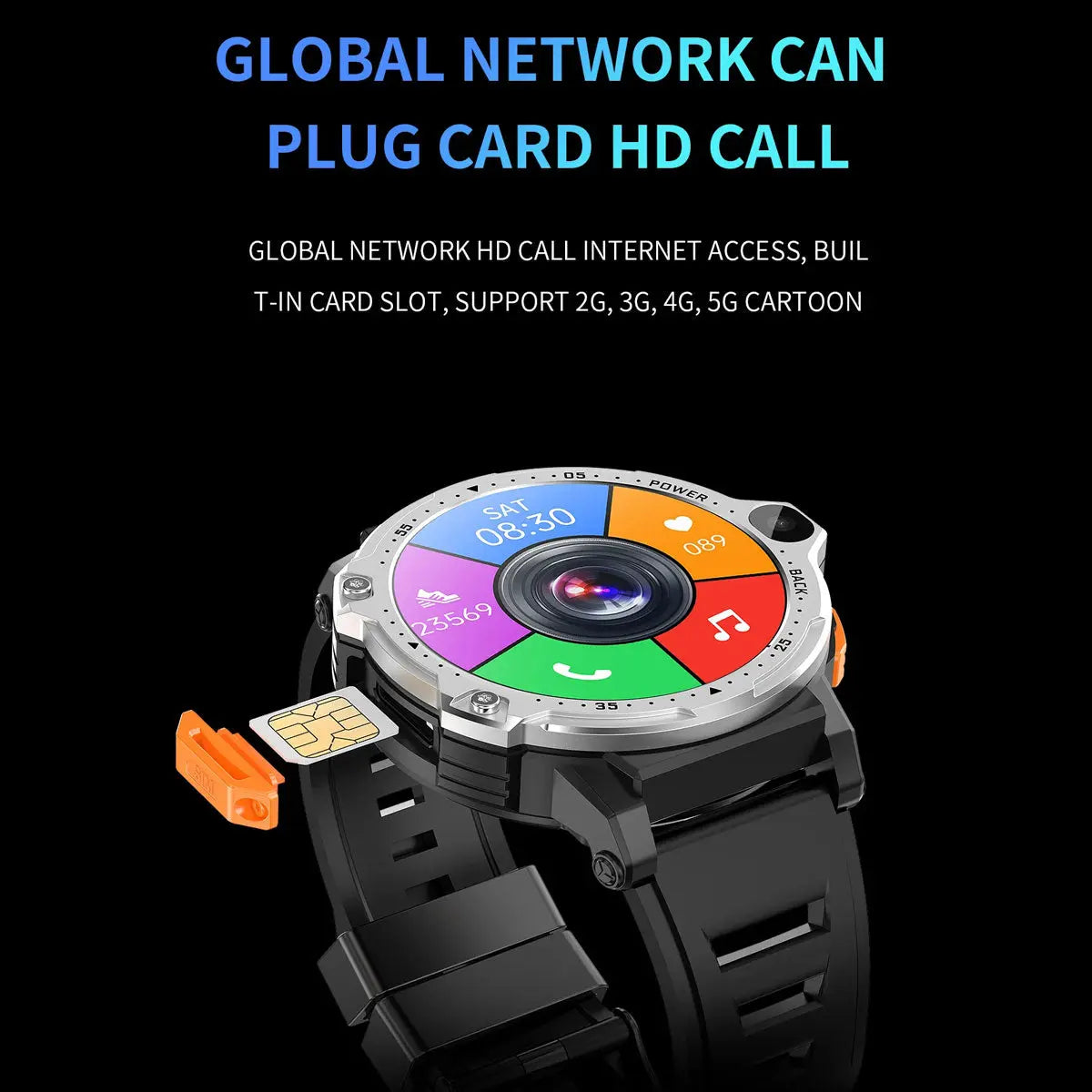 Reloj Inteligente Smartwatch Pg999 4 Cores 2 Cámaras Android 8.1 Wifi 4g Fralugio