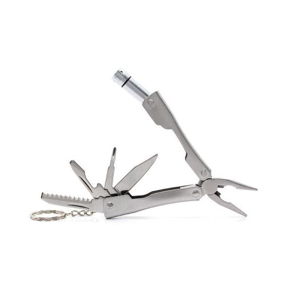 Mini multiherramienta 7 en 1 con lampara y llavero extendida
