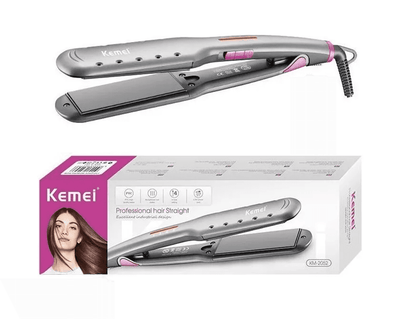Plancha Kemei Alaciadora Para Cabello Con Placas Cerámicas 42mm - Gadgets y Tecnología en Fralugio México