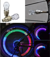 Par de luces LED multicolor para válvulas de llantas de bicicleta y moto — imagen 3 de 3