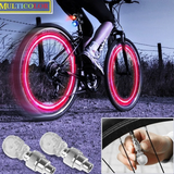 Par de luces LED multicolor para válvulas de llantas de bicicleta y moto — imagen 2 de 3
