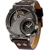 Reloj de Lujo Para Caballero Oulm 9591 Fralugio Acero Inoxidable 2 Maquinas