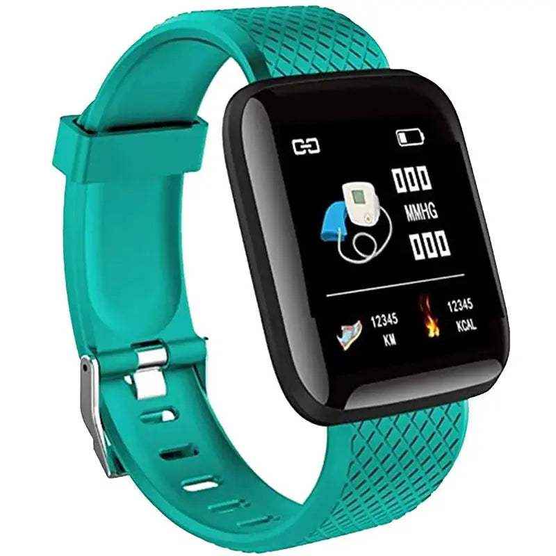 Reloj Inteligente 116 Plus con Podómetro, Monitor de Salud y Notificaciones para Android e iOS