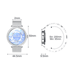 Reloj Inteligente Diamond Band BW1845 Plateado Milanés  Acero  PLATA