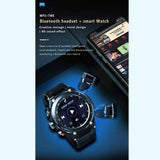 Reloj Smart Watch Fralugio T92 2 En 1 Tws Memoria 128mb Mp3