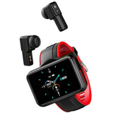 Reloj Smartwatch 2 En 1 T91 Con Audífonos Tws Wireless 1.4 Pulgadas Silicon