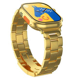 Reloj Smartwatch H9 Ultra Fralugio Metal Dorado De Lujo Nfc
