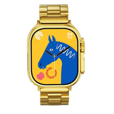 Reloj Smartwatch H9 Ultra Fralugio Metal Dorado De Lujo Nfc