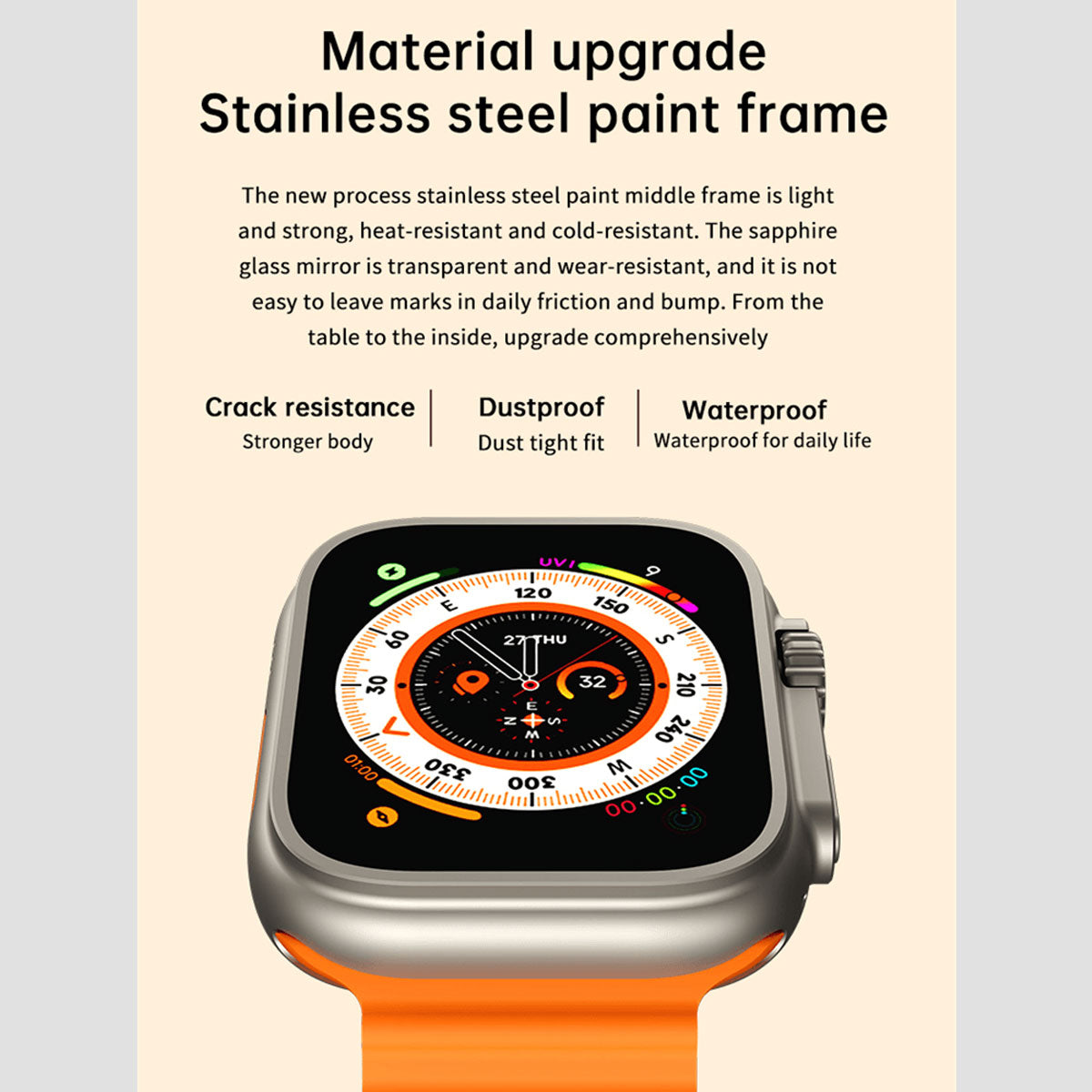 Smartwatch Reloj Inteligente Fralugio S9 Ultra Brújula NFC Diseño Elegante