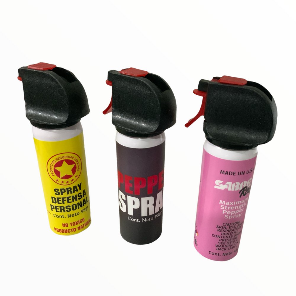 Gas pimienta SABRE de 95 gramos para defensa personal en colores surtidos