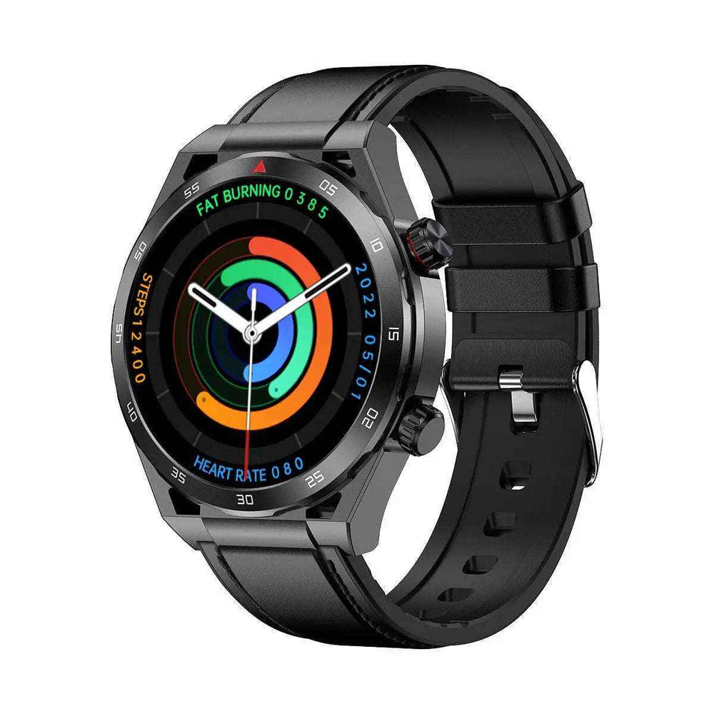 Smart Watch Reloj Deportivo T80 Fralugio Glucosa Hd Correa de Cuero