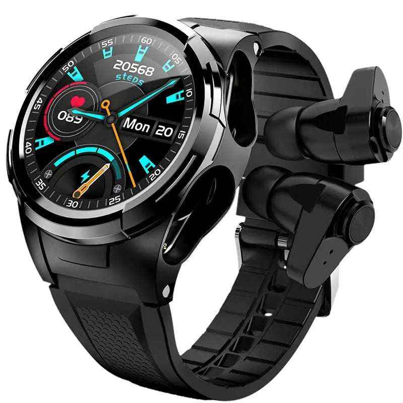 Smart watch Reloj Inteligente Con Audífonos Bluetooth 5.0 S201 Fralugio Monitores de Ejercicio