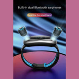 Smartwatch con Audífonos Bluetooth Fralugio True Wireless Manos Libres Seguimiento Deportivo T90