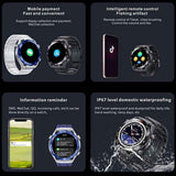 Smartwatch Reloj P9 Ultimate Fralugio Nfc Brújula Hr Bp Nfc