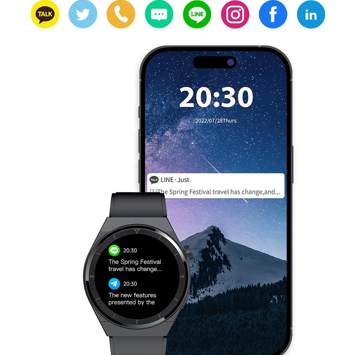 Fralugio Smart Watch Reloj Inteligente T88 Full Touch Ips Hd