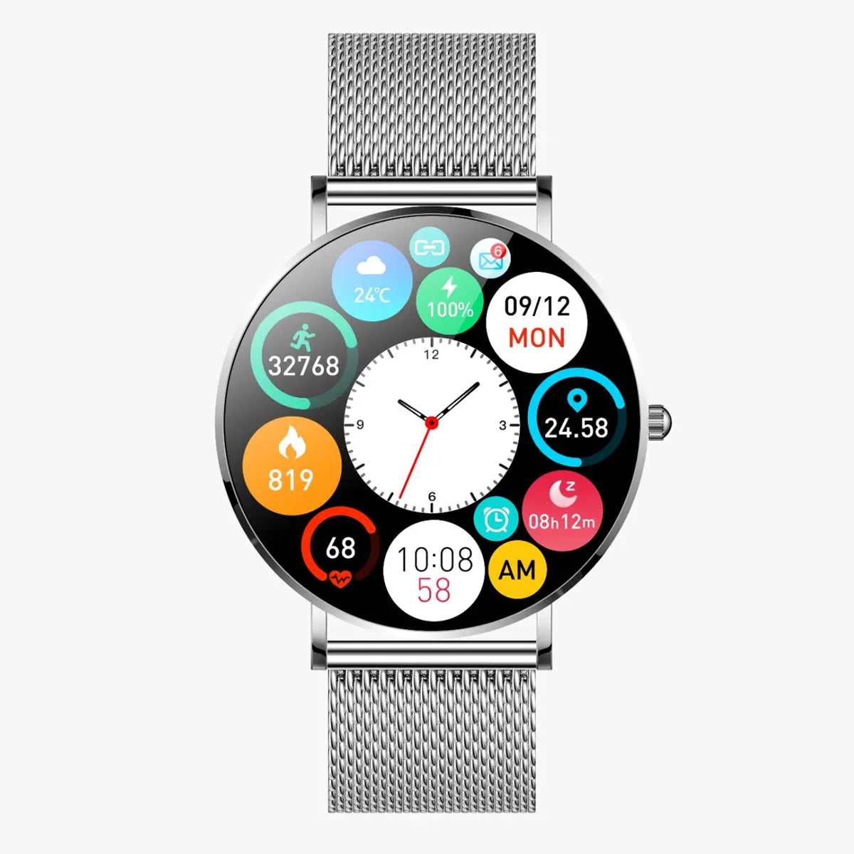 Reloj Smart Watch T8 Para Dama Fralugio 1.3´ Metal Amoled Hd Fralugio