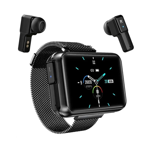 Smartwatch Reloj 2 En 1 T91 Con Audífonos Tws Wireless 1.4 Pulgadas Metal Fralugio