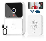 Timbre Hancdon M6 Inteligente Inalámbrico Con Cámara blanco